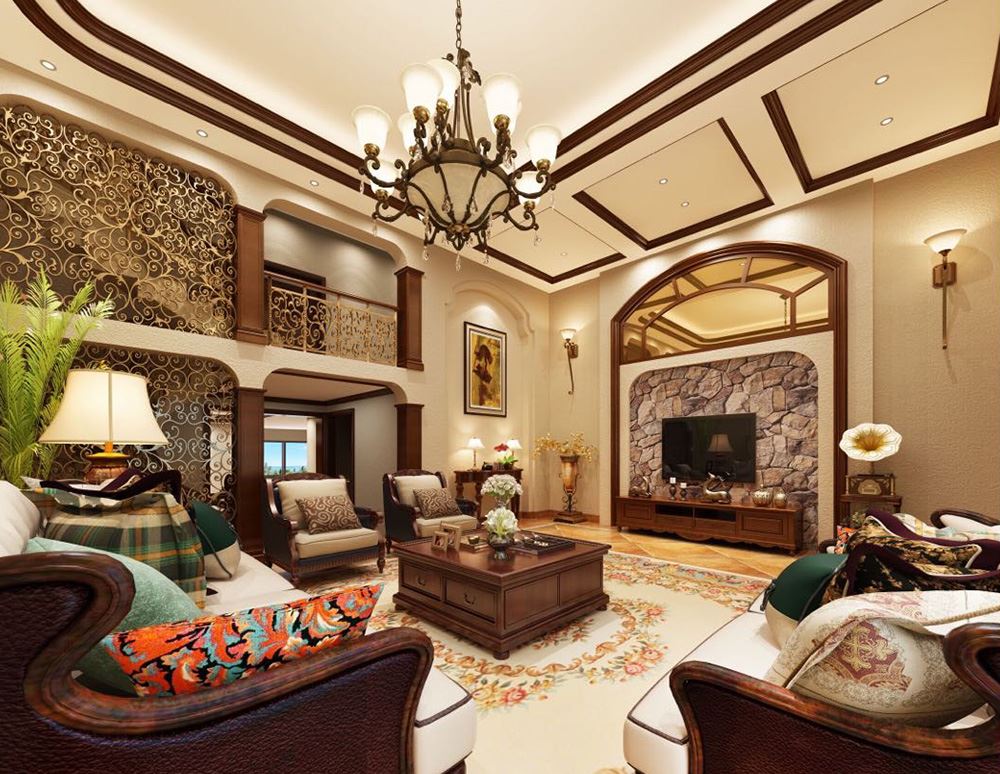 衢州市裕豐花園美式風格別墅裝修案例