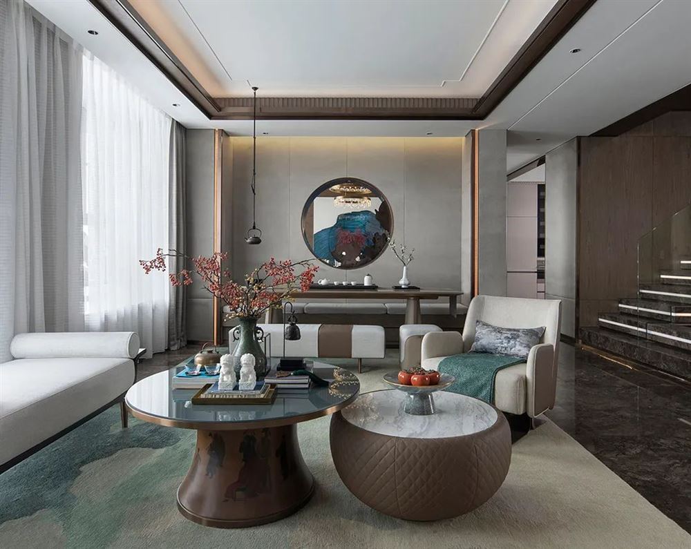 廣州市南華時代城新中式風格復式裝修案例