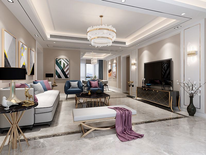 泰州市碧水華庭現代簡約風格三居室裝修案例