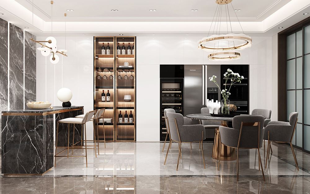 佛山市金地&middot;招商臻玥府現代簡約風格三居室裝修案例