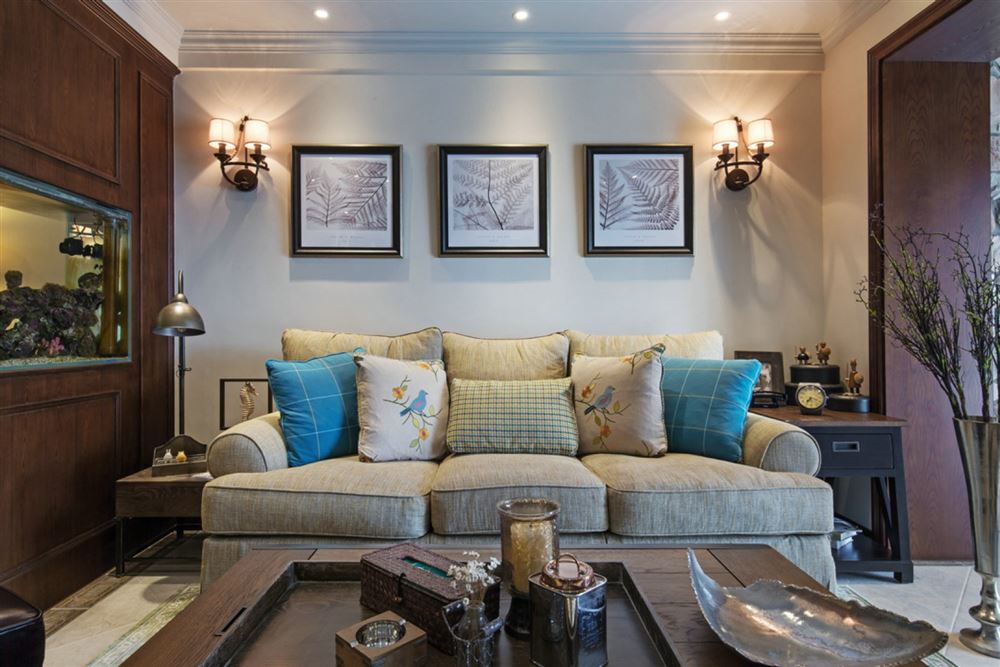 北海市恒大御景半島美式風格四居室裝修案例