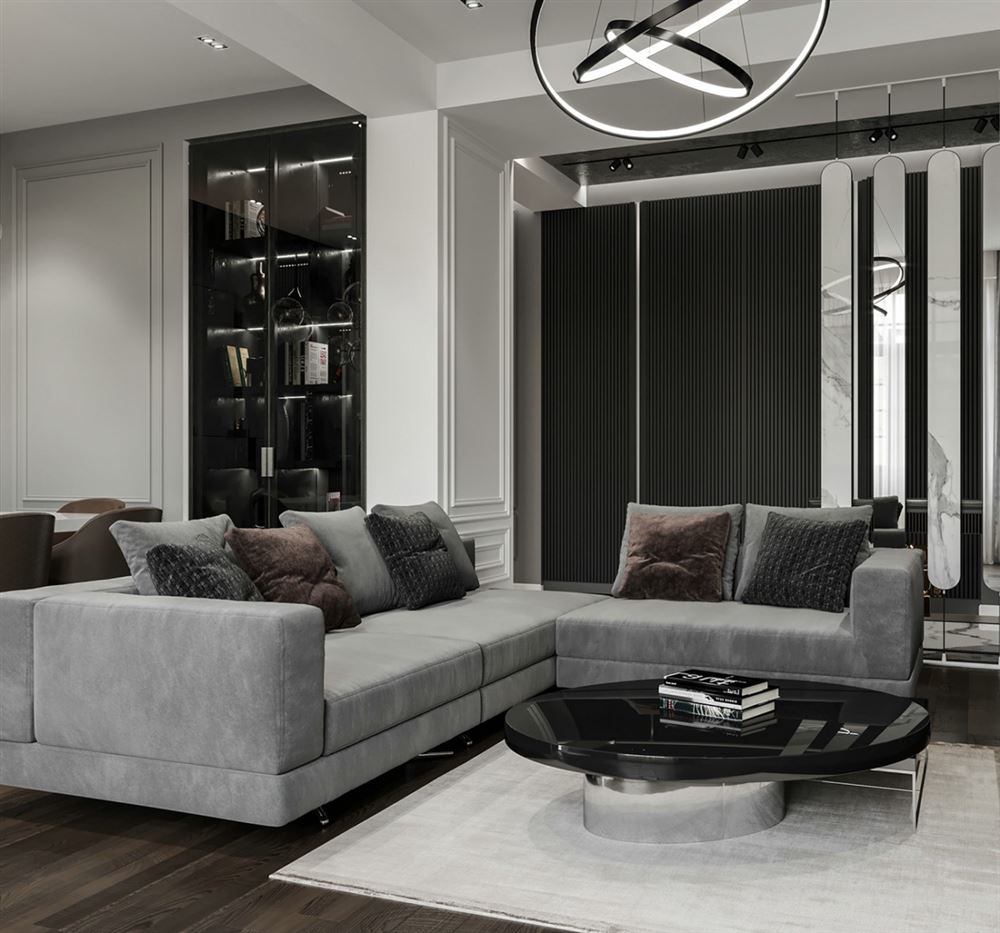 陽江市中集國際城五期現代簡約風格三居室裝修案例