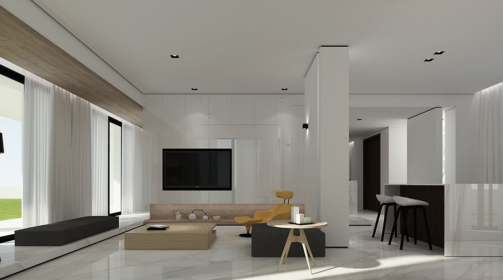 廣州市美林湖國際社區別墅現代簡約風格別墅裝修案例