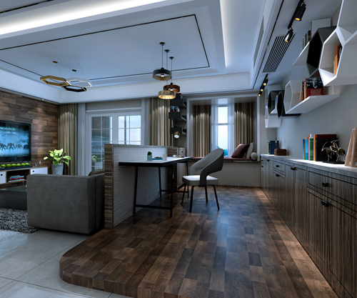 德陽市和德春錦現代簡約風格三居室裝修案例