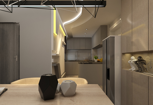 日照市舒斯貝爾新天地現(xiàn)代風格二居室裝修案例