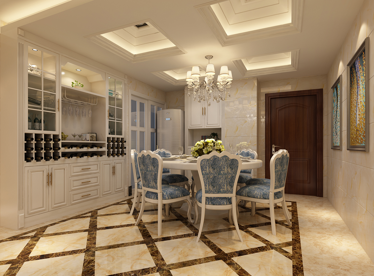 廣州市南沙碧桂園歐式風(fēng)格三居室裝修案例