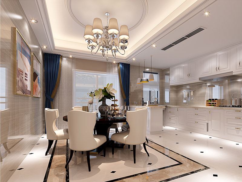 揭陽市百美雅苑歐式風格三居室裝修案例