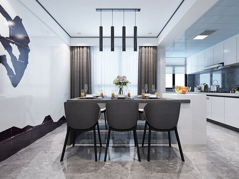 楚雄彝族自治州半山國際現(xiàn)代簡約風格三居室裝修案例