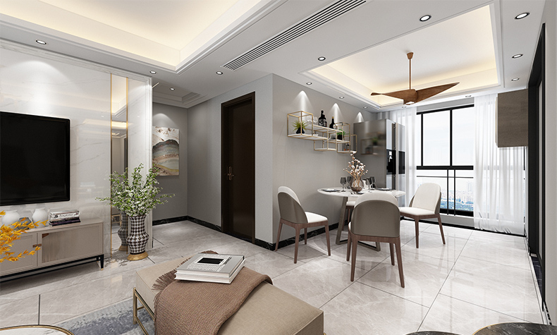 佛山市招商依云國(guó)際現(xiàn)代簡(jiǎn)約風(fēng)格三居室裝修案例