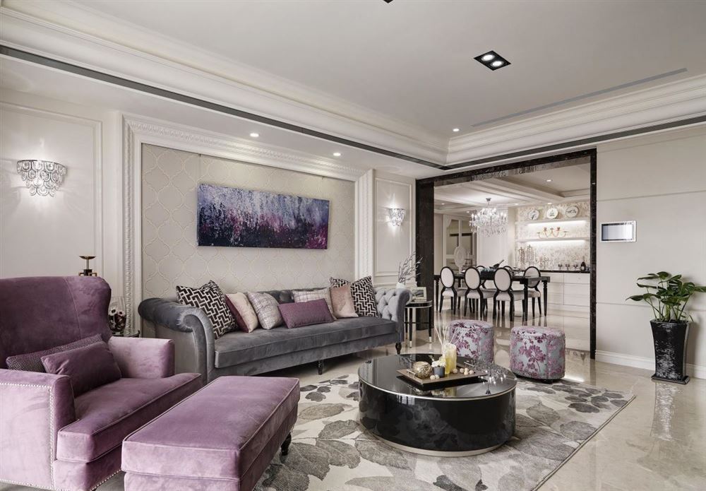 廣州市南航碧花園別墅歐式風(fēng)格四居室裝修案例