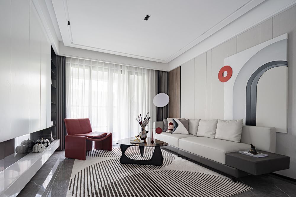 佛山市順德自在城現(xiàn)代風(fēng)格三居室裝修案例