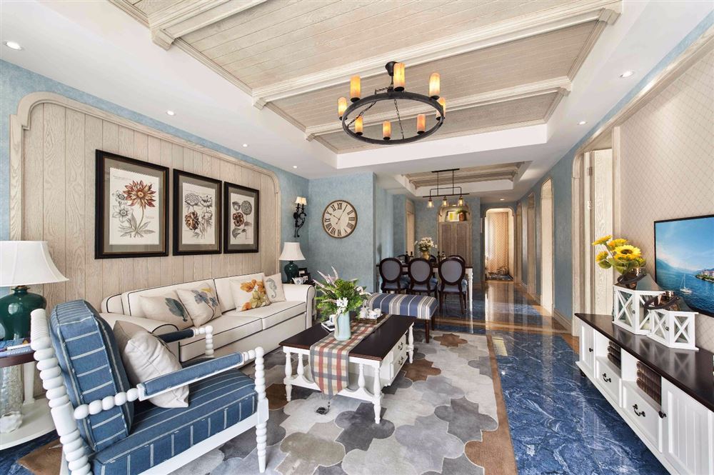 茂名市金源時代地中海風格四居室裝修案例