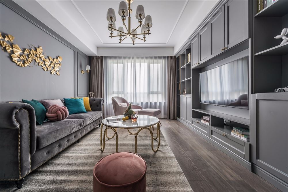 廣州市萬科南方公元輕奢風格二居室裝修案例
