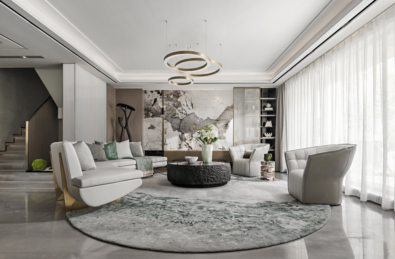 現(xiàn)代簡約風格室內(nèi)設(shè)計家裝案例-客廳