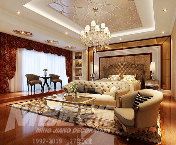 佛山市保利閱江臺歐式風格四居室裝修案例