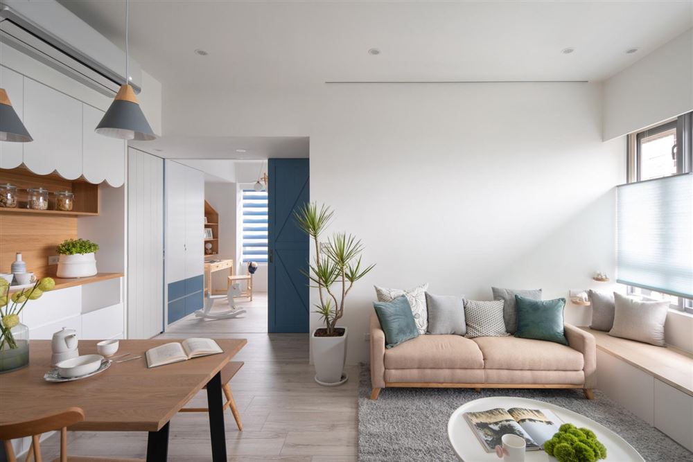 佛山市金地&middot;中南&middot;新城大境北歐風(fēng)格四居室裝修案例