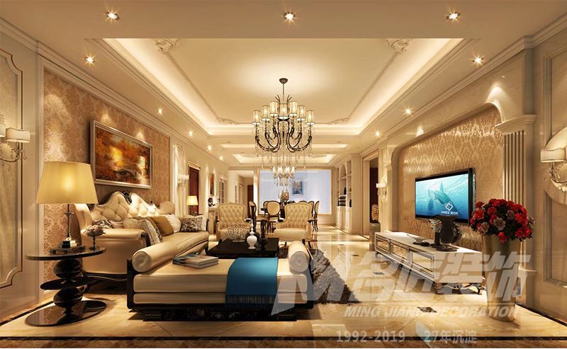 佛山市美的鷺湖森林度假區歐式風格四居室裝修案例