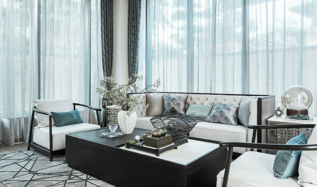 佛山市雅居樂&middot;江畔明珠新中式風格四居室裝修案例