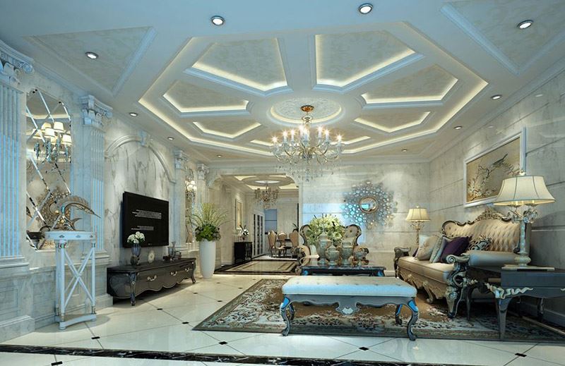 佛山市時代愛車小鎮(佛山)歐式風格五居室裝修案例