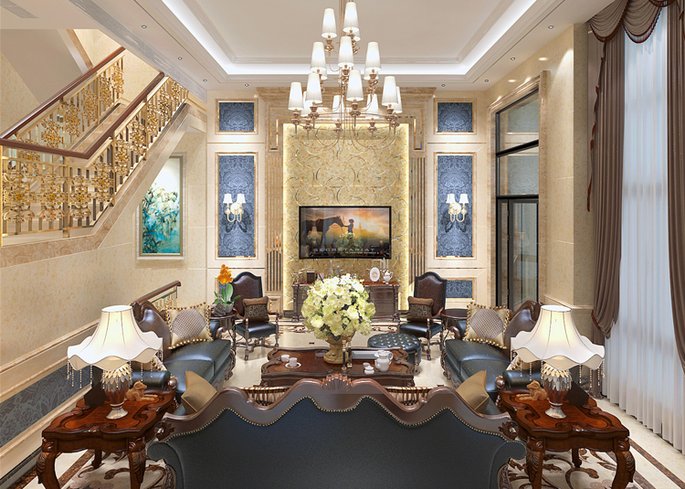 佛山市翡翠西江歐式風(fēng)格別墅裝修案例