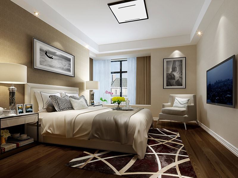 河源市東江首府現代簡約風格三居室裝修案例