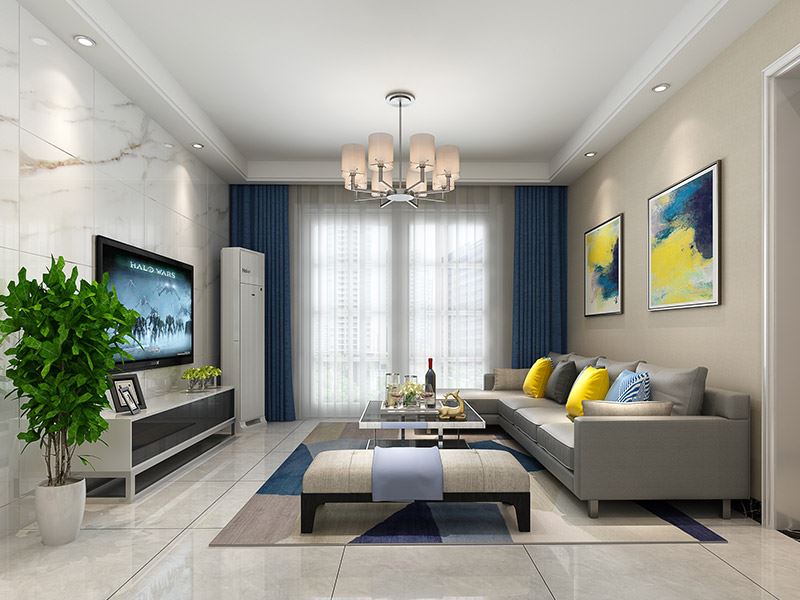 佛山市綠城&middot;桂語蘭庭現代簡約風格二居室裝修案例