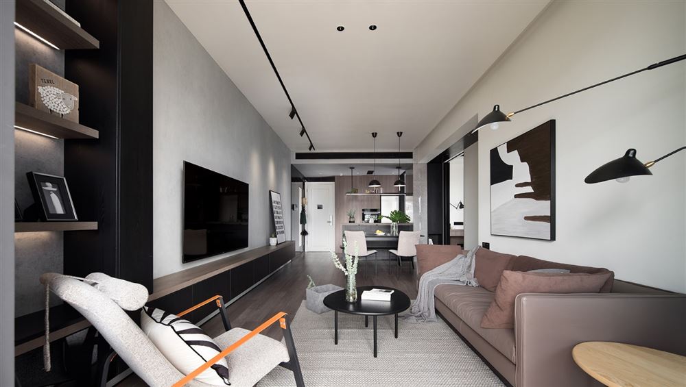 廣州市豪利花園現代簡約風格二居室裝修案例