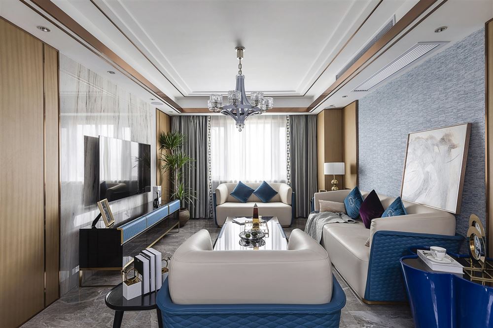 佛山市綠地熙江廣場歐式風(fēng)格三居室裝修案例