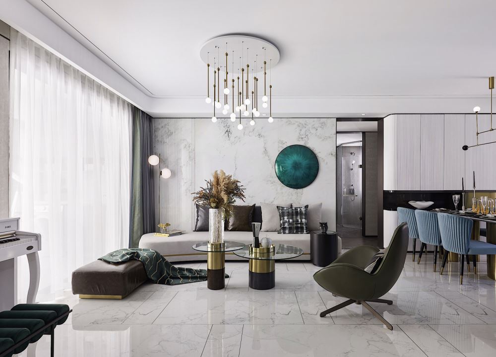 江門市富都新村歐式風格四居室裝修案例