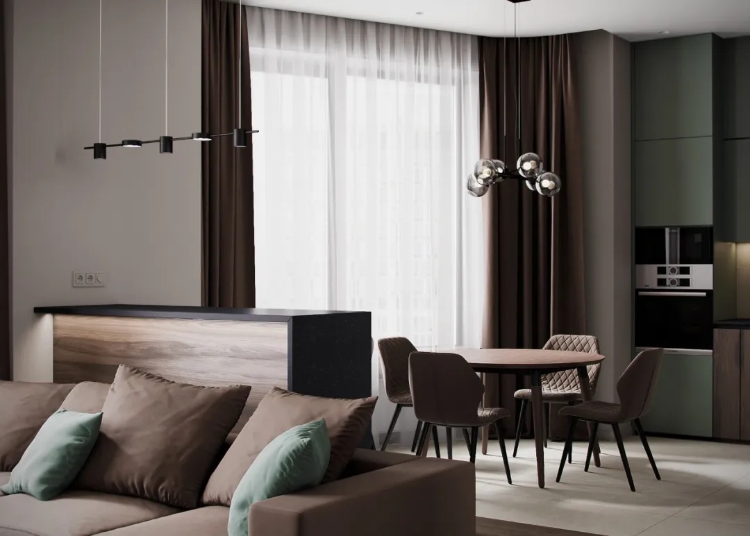 裝修案例現(xiàn)代簡約風格室內裝修效果圖-餐廳