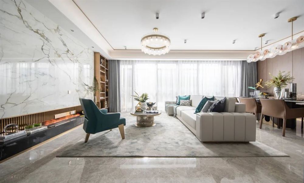 佛山市復地公園和光輕奢風格四居室裝修案例