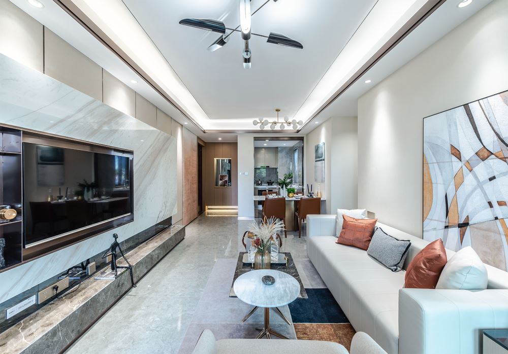 佛山市保利清能和府輕奢風格三居室裝修案例