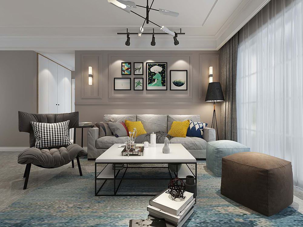 連云港市茗升花園北歐風格三居室裝修案例