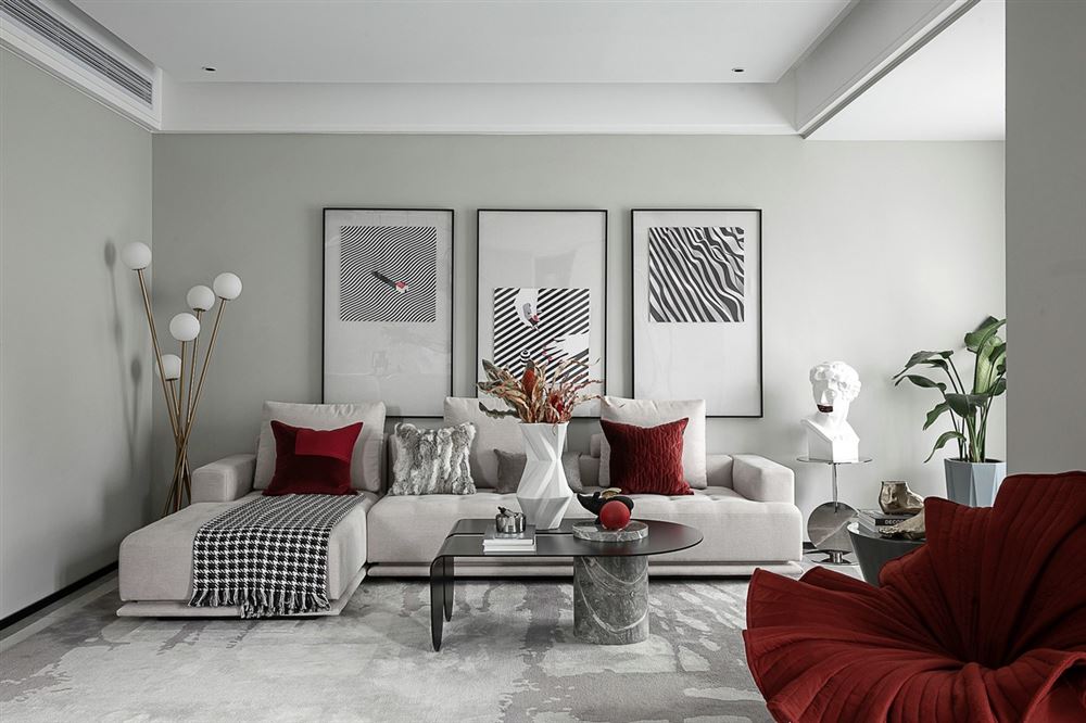 江門市伯爵半島現(xiàn)代簡約風(fēng)格三居室裝修案例