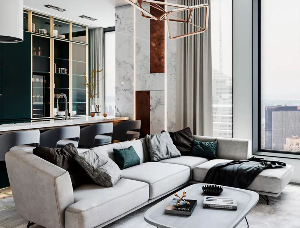 佛山市方直&middot;瓏湖灣現代簡約風格二居室裝修案例