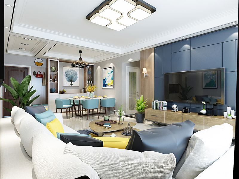 泰州市柏建小區現代簡約風格三居室裝修案例