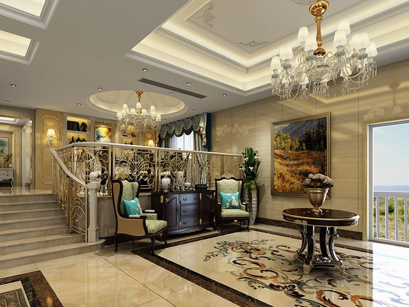 佛山市金地&middot;中南&middot;新城大境歐式風(fēng)格別墅裝修案例