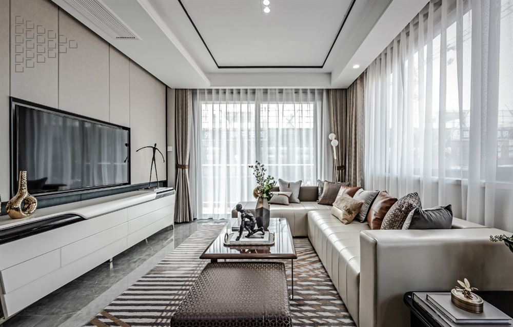 佛山市鵬瑞&middot;三龍灣1號(hào)輕奢風(fēng)格四居室裝修案例