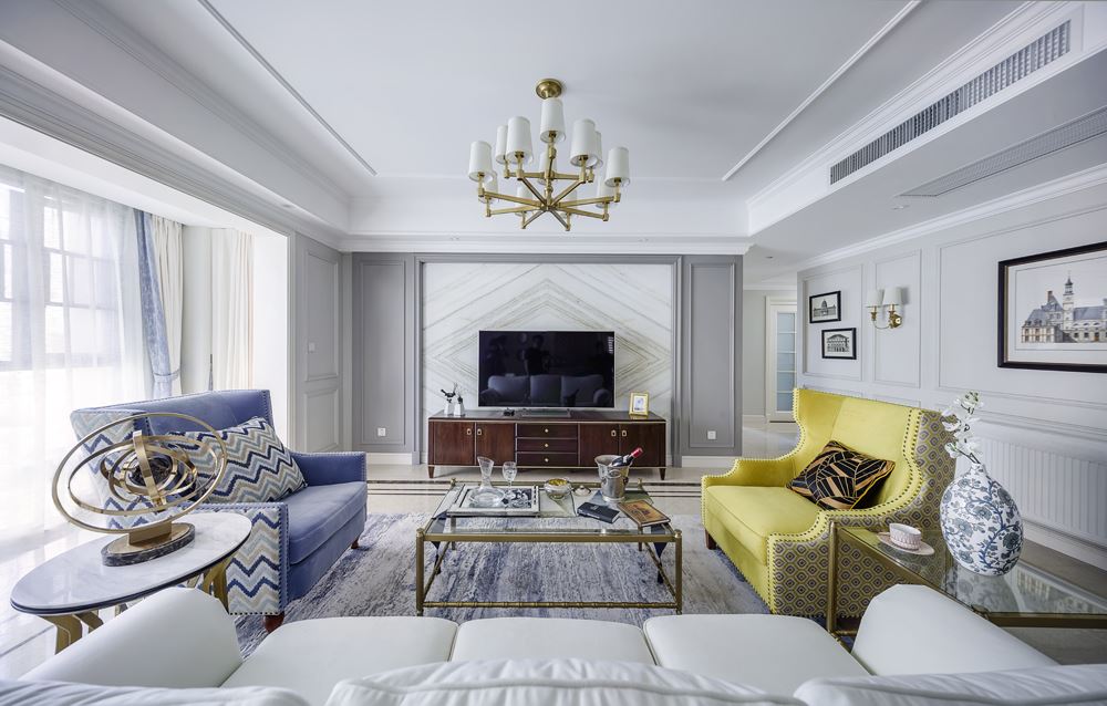 湛江市方圓云山詩意歐式風格四居室裝修案例