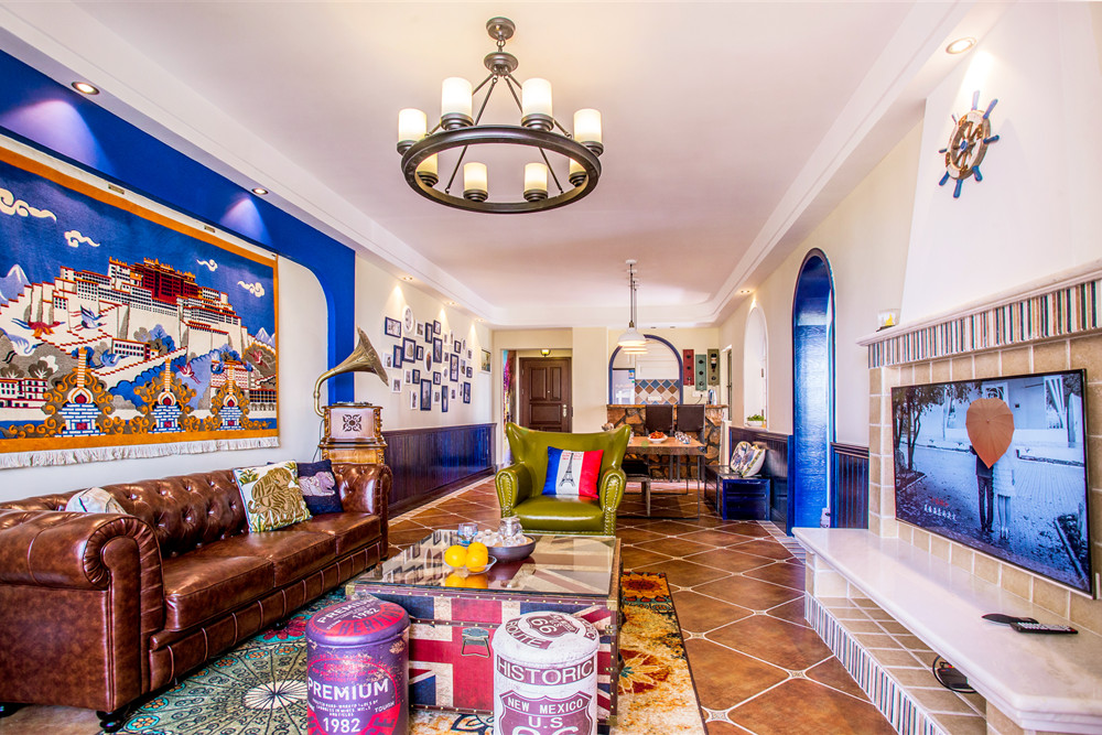 惠州市碧桂園十里銀灘地中海風格二居室裝修案例