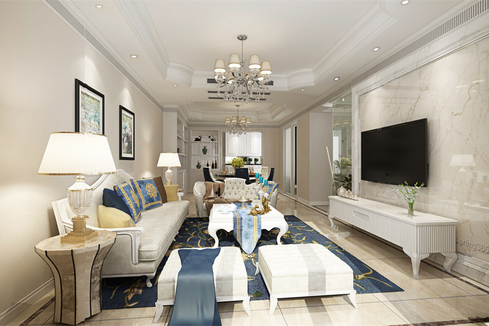 惠州市碧桂園十里銀灘別墅現代簡約風格三居室裝修案例