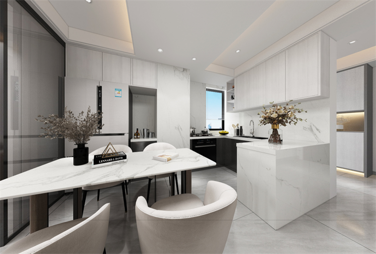 廣州市南沙濱海珺城現代簡約風格三居室裝修案例