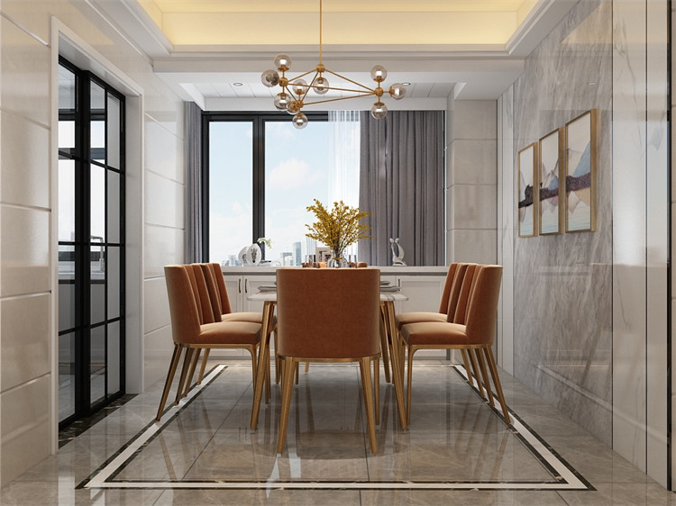 廣州市鴻成&middot;珠江玥現代簡約風格五居室裝修案例