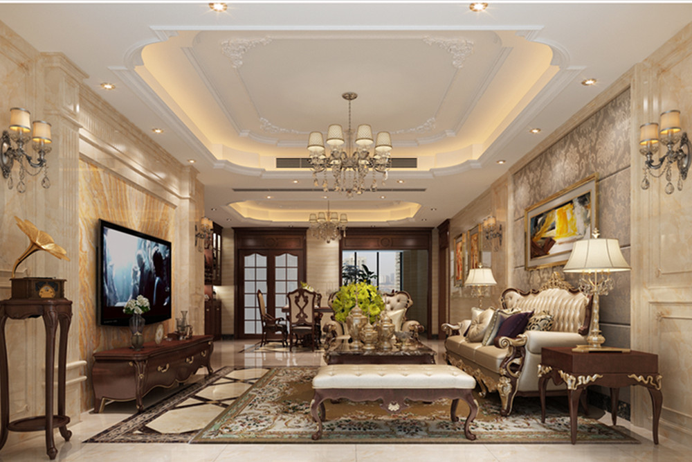 珠海市中海寰宇天下歐式風格別墅裝修案例