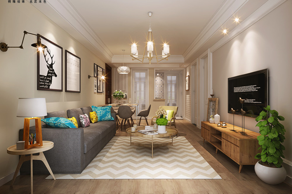 合肥市龍湖怡康&middot;湖城大境北歐風(fēng)格三居室裝修案例