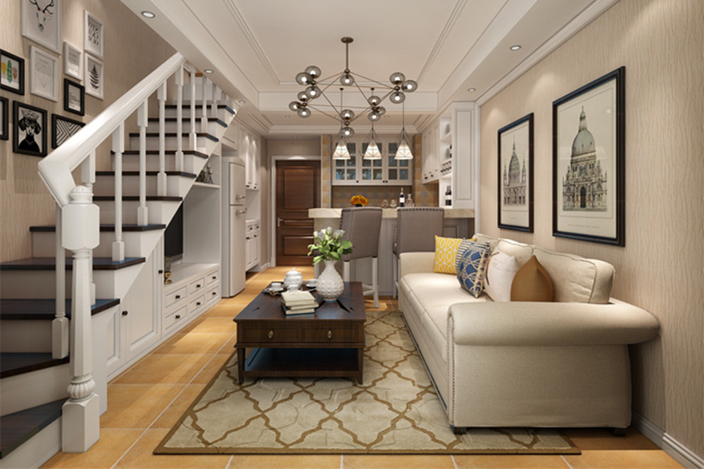 合肥市斌鋒悅境美式風格三居室裝修案例