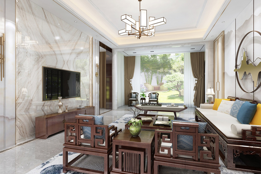 中山市君華新城新中式風格別墅裝修案例