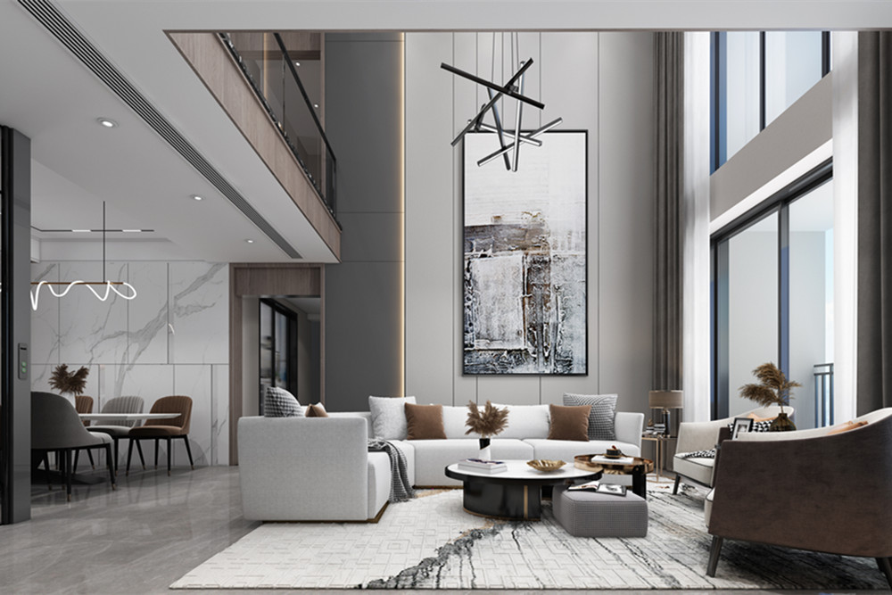 中山市燈都華廷現代簡約風格四居室裝修案例