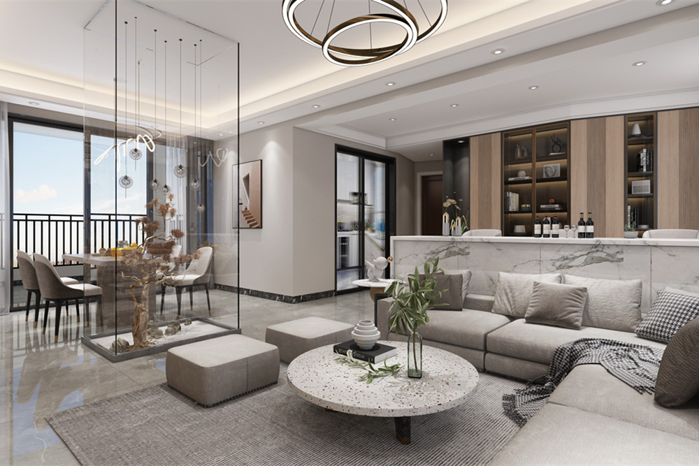 中山市萬科金悅華庭現代簡約風格三居室裝修案例