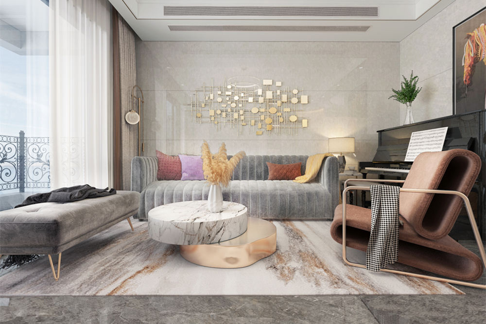 韶關市中梁國賓壹號現代簡約風格三居室裝修案例